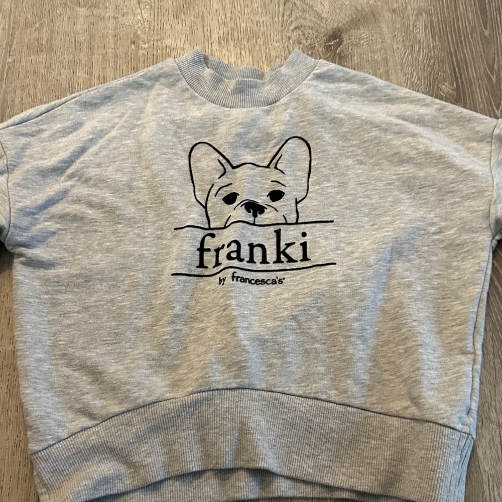 Adorable grey Sweatshirt, Frankis by Francesca’s Size 12